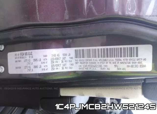 1C4PJMCB2HW521245 фото 10