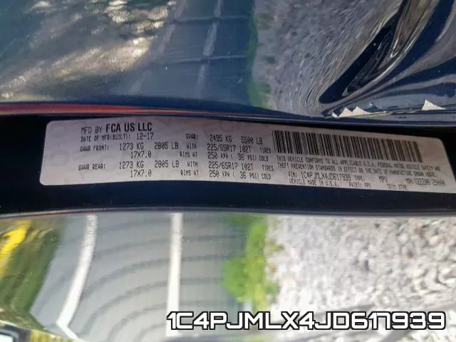 1C4PJMLX4JD617939 фото 2