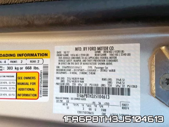 1FA6P8TH3J5104613 фото 2