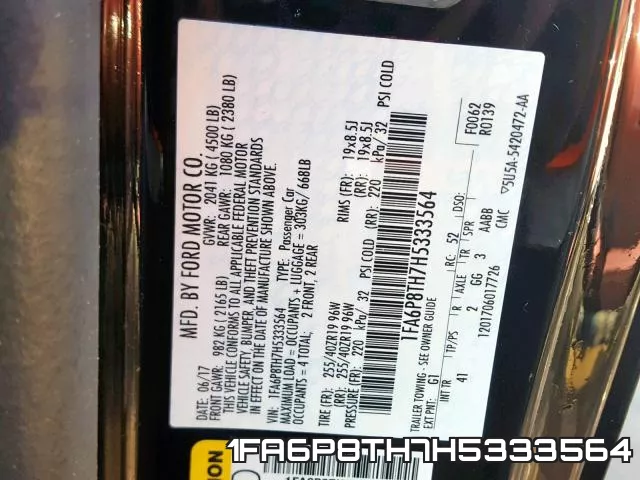1FA6P8TH7H5333564 фото 2