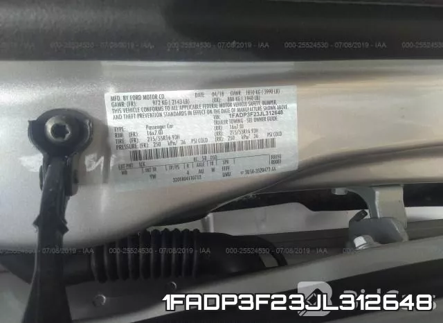 1FADP3F23JL312648 фото 10
