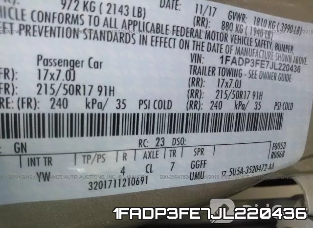 1FADP3FE7JL220436 фото 10
