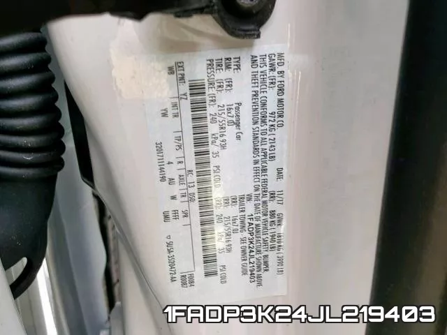 1FADP3K24JL219403 фото 2