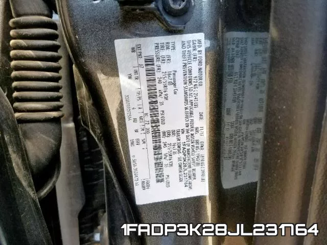 1FADP3K28JL231764 фото 2