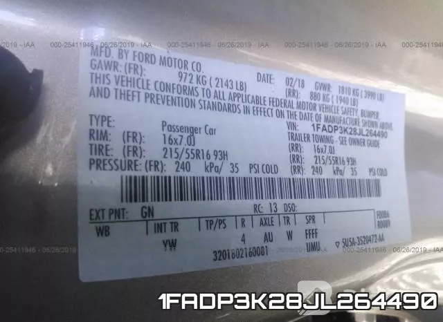 1FADP3K28JL264490 фото 10