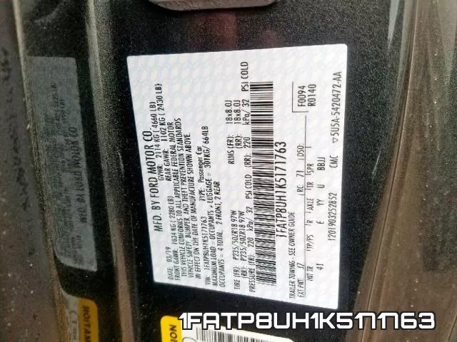 1FATP8UH1K5171763 фото 2