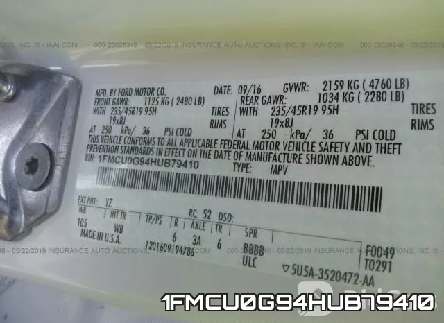 1FMCU0G94HUB79410 фото 9
