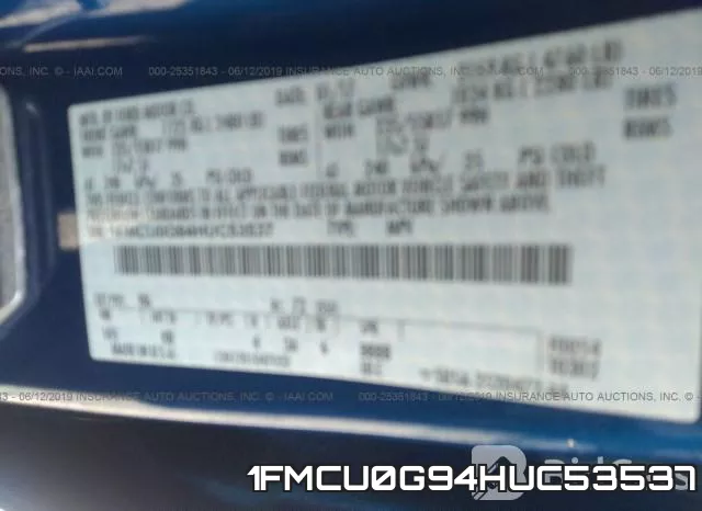 1FMCU0G94HUC53537 фото 10