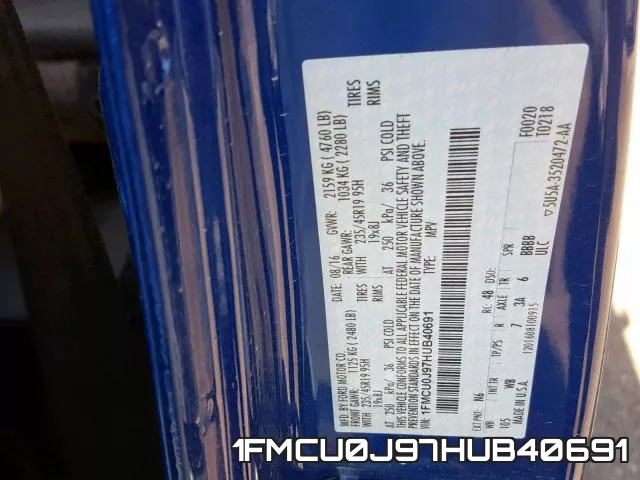 1FMCU0J97HUB40691 фото 2