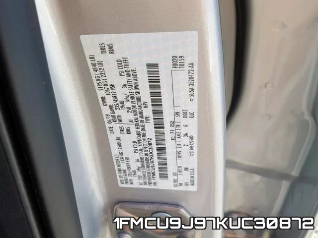 1FMCU9J97KUC30872 фото 2