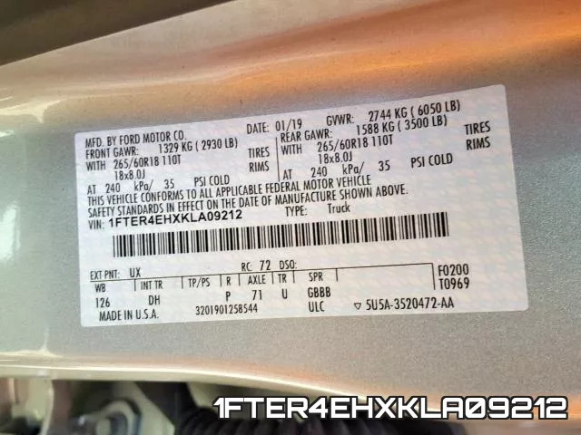 1FTER4EHXKLA09212 фото 2