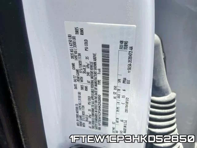 1FTEW1CP3HKD52850 фото 2