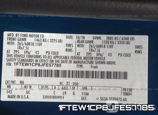 1FTEW1CP8JFE57785 фото 10