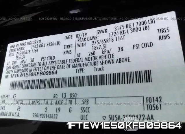 1FTEW1E50KFB09864 фото 10