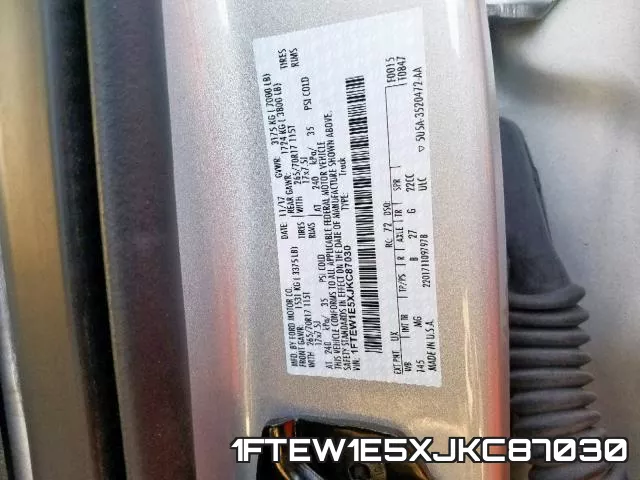 1FTEW1E5XJKC87030 фото 2