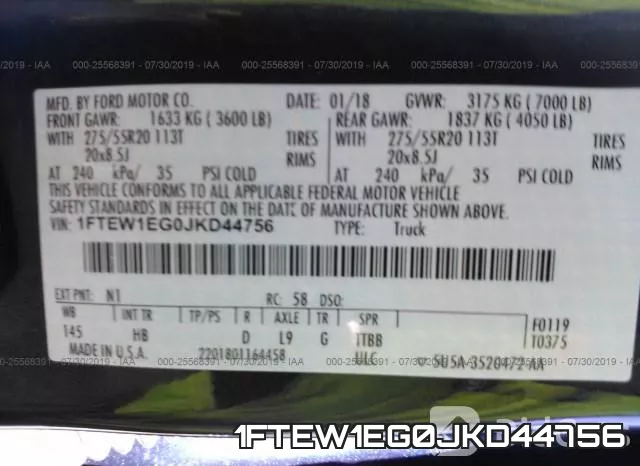 1FTEW1EG0JKD44756 фото 10