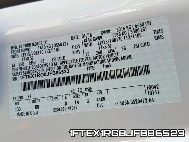 1FTEX1RG8JFB86523 фото 2