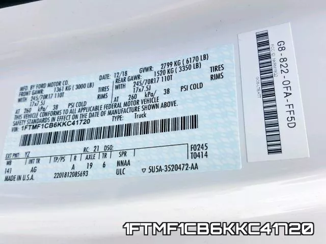 1FTMF1CB6KKC41720 фото 2