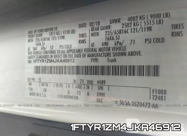 1FTYR1ZM4JKA46912 фото 10