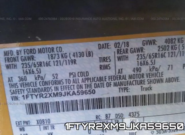 1FTYR2XM9JKA59650 фото 10