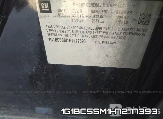 1G1BC5SM1H7277393 фото 10