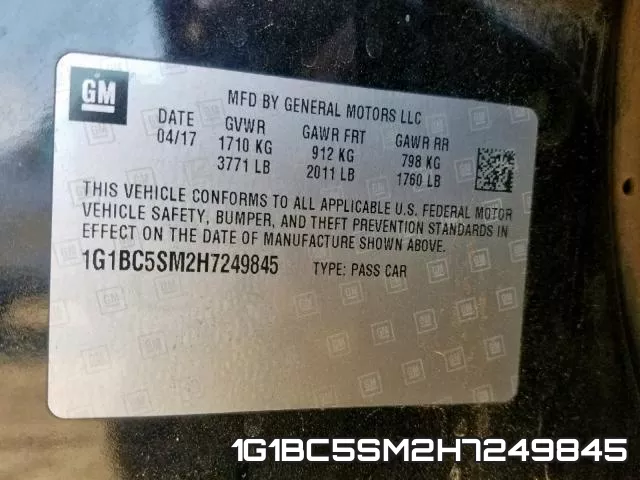 1G1BC5SM2H7249845 фото 2