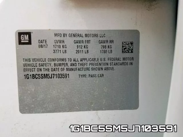 1G1BC5SM5J7103591 фото 2