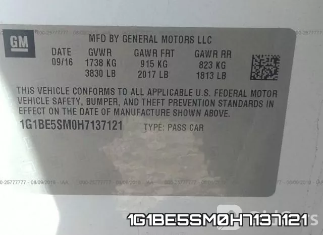 1G1BE5SM0H7137121 фото 10