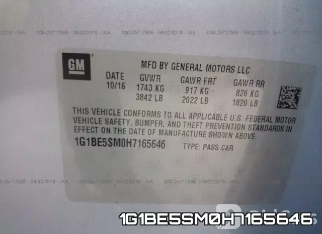 1G1BE5SM0H7165646 фото 10