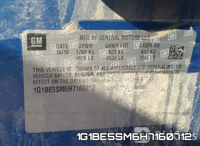 1G1BE5SM6H7160712 фото 10