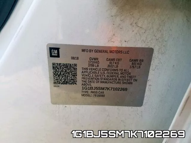 1G1BJ5SM7K7102269 фото 2