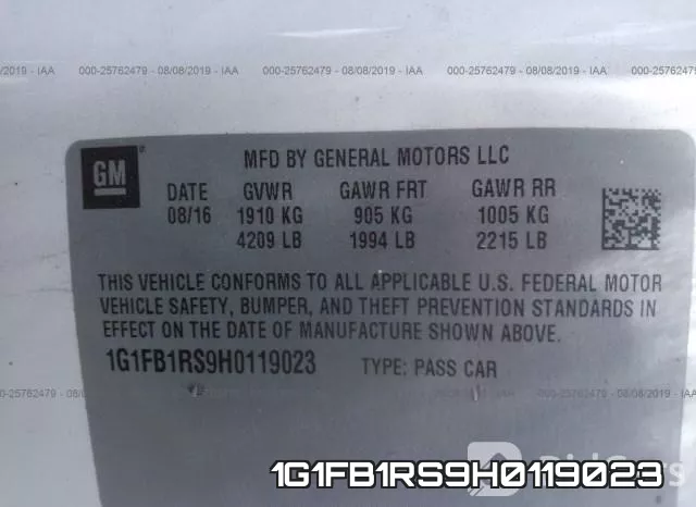 1G1FB1RS9H0119023 фото 10