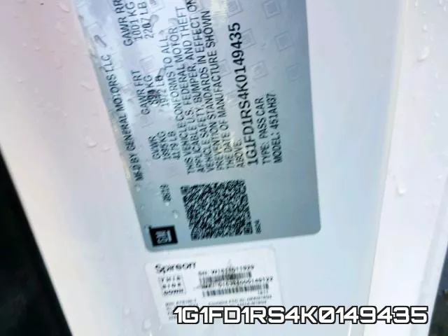 1G1FD1RS4K0149435 фото 2