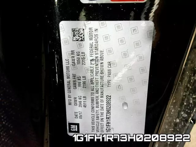1G1FH1R73H0208922 фото 2