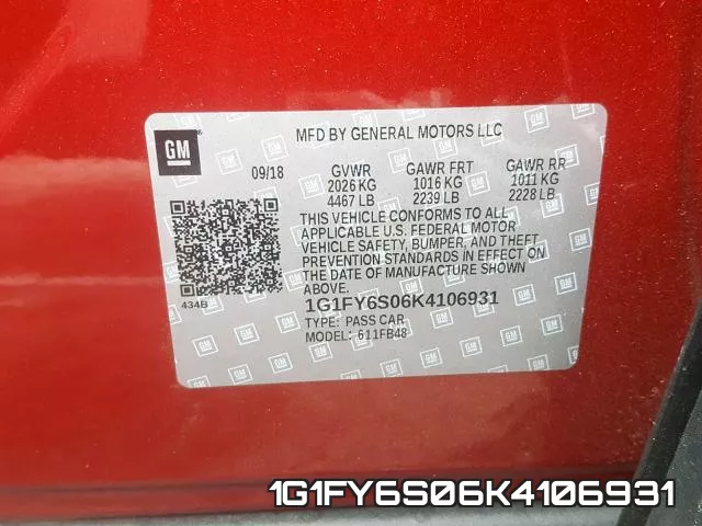 1G1FY6S06K4106931 фото 2