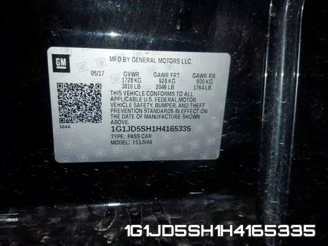 1G1JD5SH1H4165335 фото 2