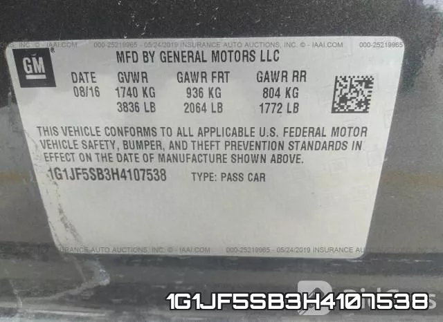 1G1JF5SB3H4107538 фото 10