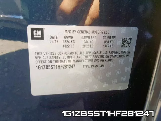 1G1ZB5ST1HF281247 фото 2