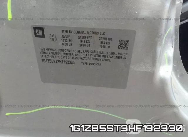 1G1ZB5ST3HF192330 фото 10