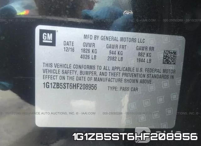 1G1ZB5ST6HF208956 фото 10