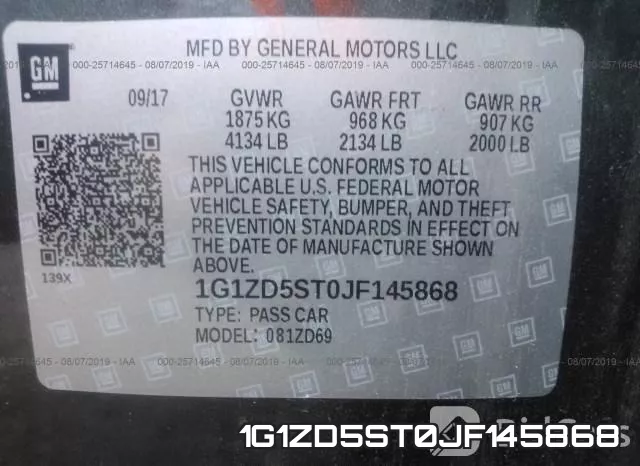 1G1ZD5ST0JF145868 фото 10