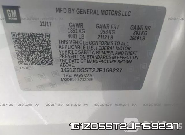 1G1ZD5ST2JF159237 фото 10