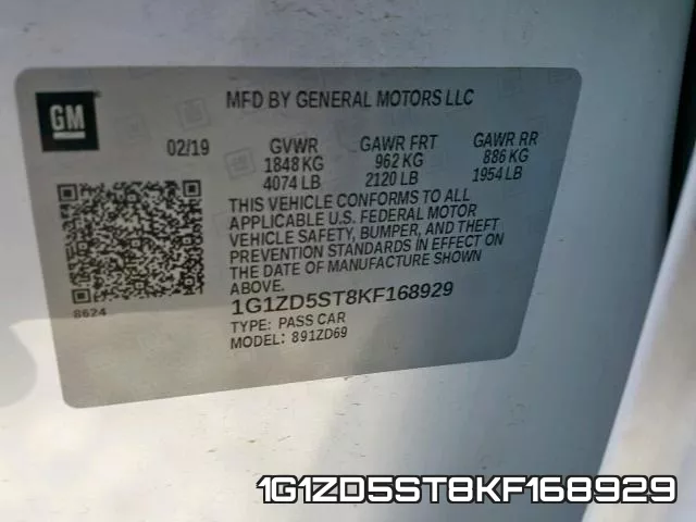 1G1ZD5ST8KF168929 фото 2