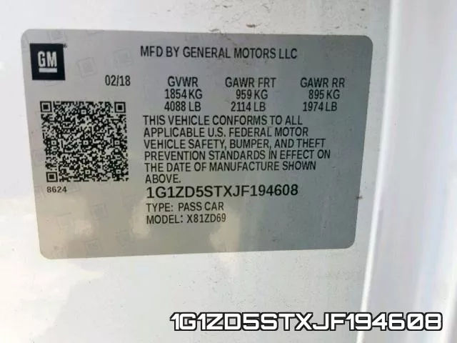 1G1ZD5STXJF194608 фото 2
