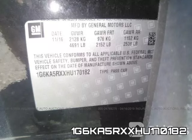 1G6KA5RXXHU170182 фото 10