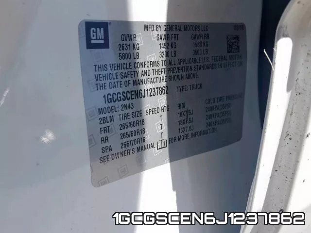 1GCGSCEN6J1237862 фото 2