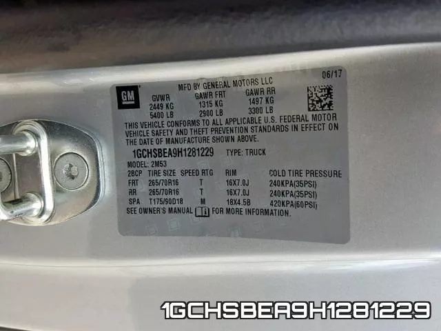 1GCHSBEA9H1281229 фото 2
