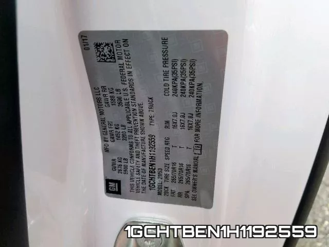 1GCHTBEN1H1192559 фото 2