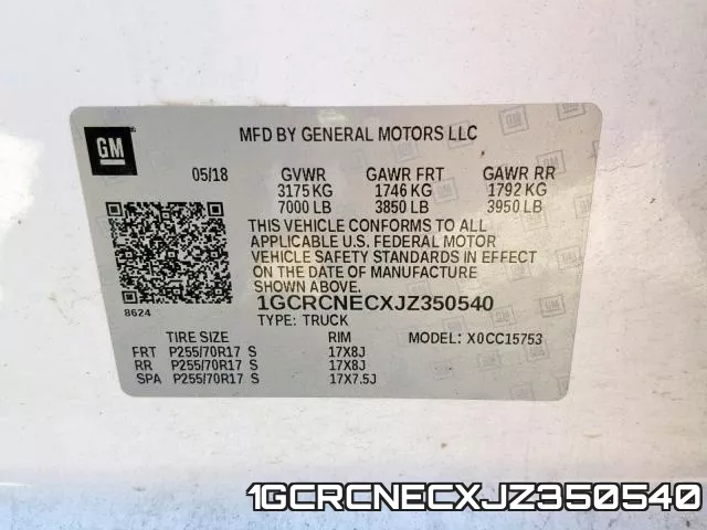 1GCRCNECXJZ350540 фото 2