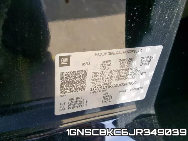 1GNSCBKC6JR349039 фото 2